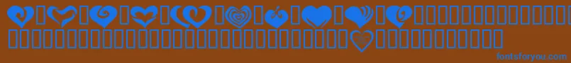 KR Valentines 2006 Two Font – Blue Fonts on Brown Background