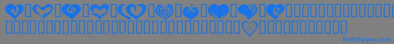KR Valentines 2006 Two Font – Blue Fonts on Gray Background