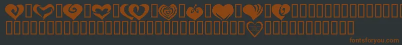 fuente KR Valentines 2006 Two – Fuentes Marrones Sobre Fondo Negro
