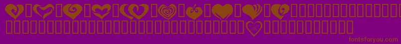 KR Valentines 2006 Two Font – Brown Fonts on Purple Background