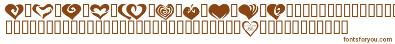 KR Valentines 2006 Two Font – Brown Fonts on White Background