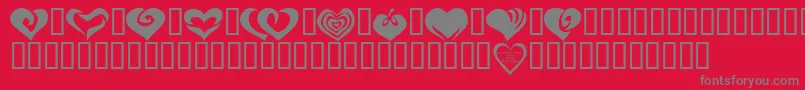 KR Valentines 2006 Two Font – Gray Fonts on Red Background