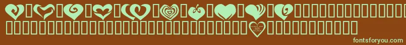 KR Valentines 2006 Two Font – Green Fonts on Brown Background