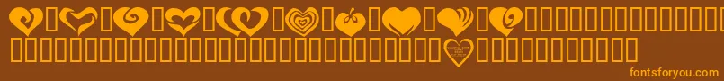 KR Valentines 2006 Two Font – Orange Fonts on Brown Background