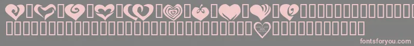 KR Valentines 2006 Two Font – Pink Fonts on Gray Background