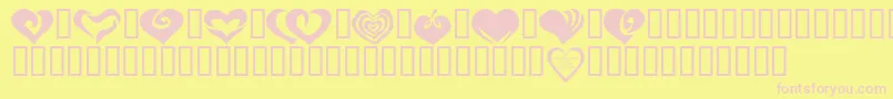 KR Valentines 2006 Two Font – Pink Fonts on Yellow Background