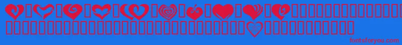 KR Valentines 2006 Two Font – Red Fonts on Blue Background