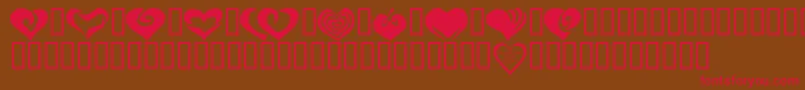 KR Valentines 2006 Two Font – Red Fonts on Brown Background