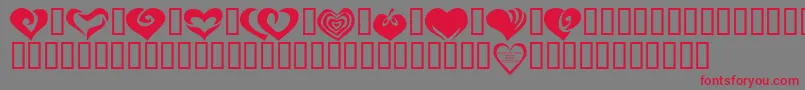 KR Valentines 2006 Two Font – Red Fonts on Gray Background