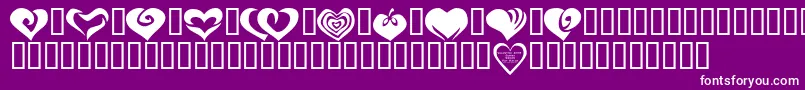 KR Valentines 2006 Two Font – White Fonts on Purple Background