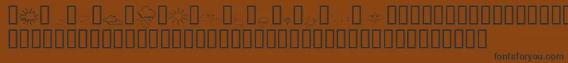 KR Weather Dings Font – Black Fonts on Brown Background