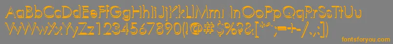 Ptfut5 Font – Orange Fonts on Gray Background