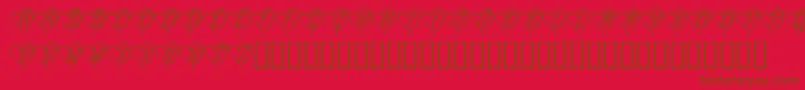 KR Yours Truly Font – Brown Fonts on Red Background