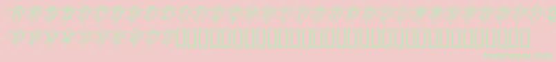 KR Yours Truly Font – Green Fonts on Pink Background