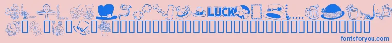 kr Font – Blue Fonts on Pink Background