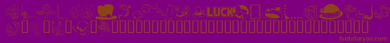 kr Font – Brown Fonts on Purple Background
