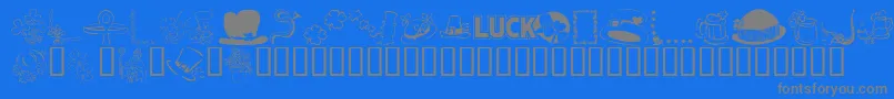 kr Font – Gray Fonts on Blue Background