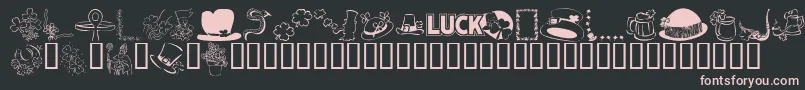 kr Font – Pink Fonts on Black Background