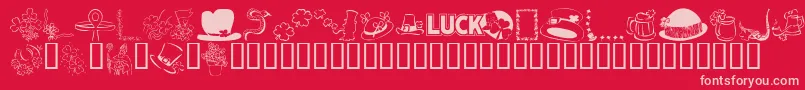 kr Font – Pink Fonts on Red Background