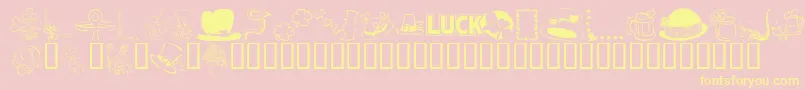 kr Font – Yellow Fonts on Pink Background