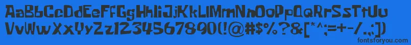 Krabby Patty Font – Black Fonts on Blue Background