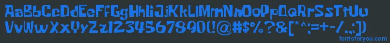 Krabby Patty Font – Blue Fonts on Black Background