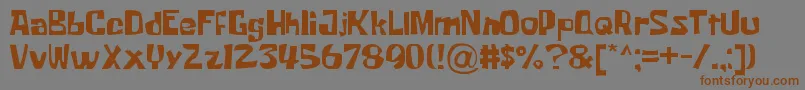 Krabby Patty Font – Brown Fonts on Gray Background