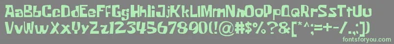 Krabby Patty Font – Green Fonts on Gray Background