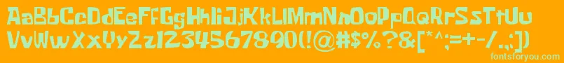 Krabby Patty Font – Green Fonts on Orange Background