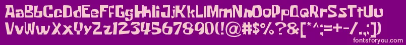 Krabby Patty Font – Pink Fonts on Purple Background