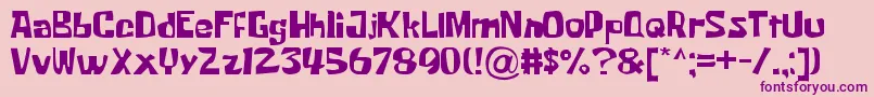 Krabby Patty Font – Purple Fonts on Pink Background