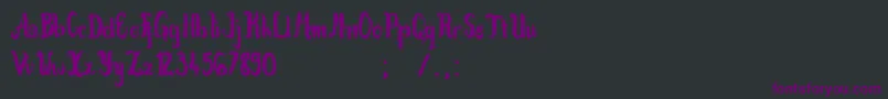 Шрифт Kracktone – фиолетовые шрифты на чёрном фоне