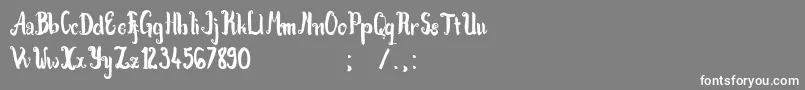 フォントKracktone – 灰色の背景に白い文字