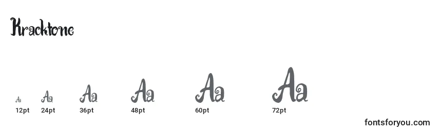 Kracktone Font Sizes