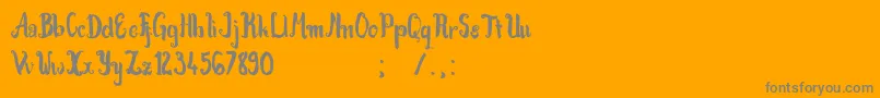 Kracktone-Schriftart – Graue Schriften auf orangefarbenem Hintergrund