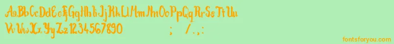 Kracktone Font – Orange Fonts on Green Background