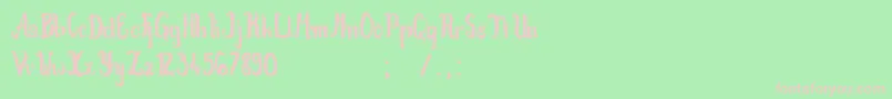 Kracktone Font – Pink Fonts on Green Background