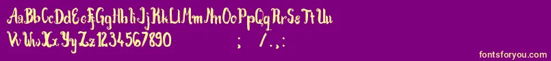 Kracktone Font – Yellow Fonts on Purple Background