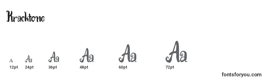 Kracktone (131975) Font Sizes