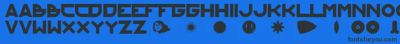 fuente kraftundstil – Fuentes Negras Sobre Fondo Azul