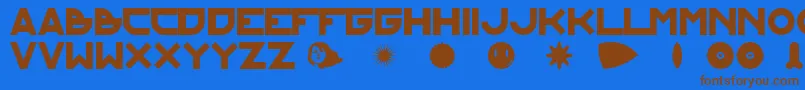 Шрифт kraftundstil – коричневые шрифты на синем фоне