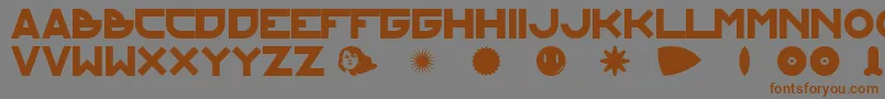 kraftundstil Font – Brown Fonts on Gray Background