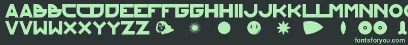 kraftundstil Font – Green Fonts on Black Background