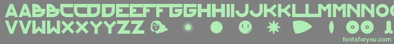 kraftundstil Font – Green Fonts on Gray Background