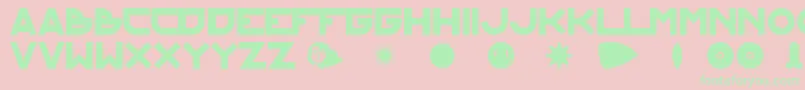 kraftundstil Font – Green Fonts on Pink Background