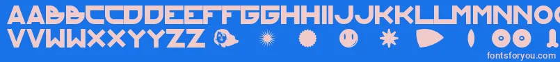kraftundstil Font – Pink Fonts on Blue Background