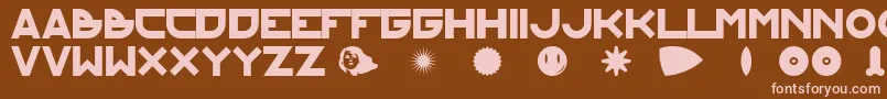 kraftundstil Font – Pink Fonts on Brown Background