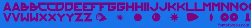 kraftundstil Font – Purple Fonts on Blue Background