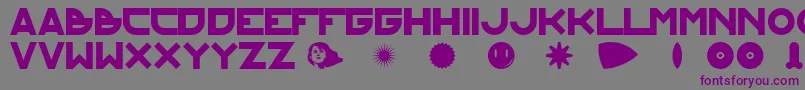 kraftundstil Font – Purple Fonts on Gray Background