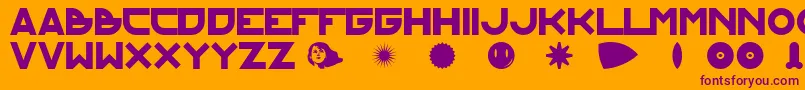 kraftundstil Font – Purple Fonts on Orange Background